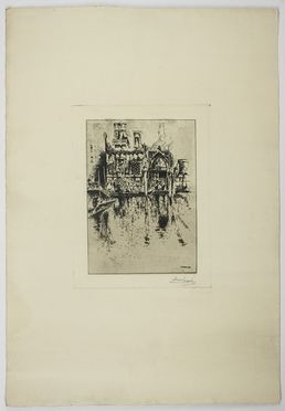 Attilio Cavallini  (Noale, 1888 - Camnago Volta, 1946) : Scorcio di Venezia.  - Asta Asta a tempo: Stampe & disegni - Libreria Antiquaria Gonnelli - Casa d'Aste - Gonnelli Casa d'Aste
