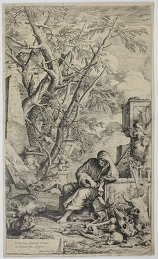  Salvator Rosa  (Arenella, 1615 - Roma, 1673) : Democritus.  - Asta Asta a tempo: Stampe & disegni - Libreria Antiquaria Gonnelli - Casa d'Aste - Gonnelli Casa d'Aste