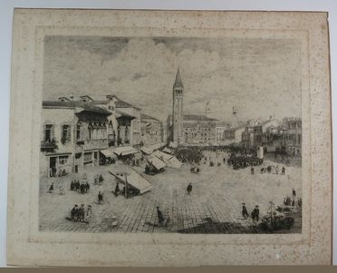  Emanuele Brugnoli  (Bologna, 1859 - Venezia, 1944) : Piazza di Venezia.  - Asta Asta a tempo: Stampe & disegni - Libreria Antiquaria Gonnelli - Casa d'Aste - Gonnelli Casa d'Aste