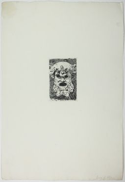  Luca Beltrami  (Milano,  - Roma, 1933) : Il mascherone.  - Auction Timed Auction: Prints & drawings - Libreria Antiquaria Gonnelli - Casa d'Aste - Gonnelli Casa d'Aste