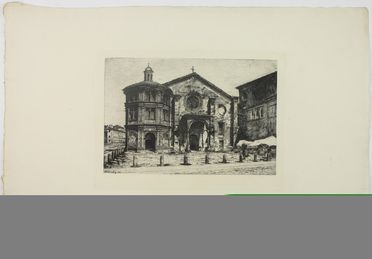  Francesco Colombi-Borde  (1846 - 1906) : Chiesa di S. Luca a Cremona.  - Asta Asta a tempo: Stampe & disegni - Libreria Antiquaria Gonnelli - Casa d'Aste - Gonnelli Casa d'Aste