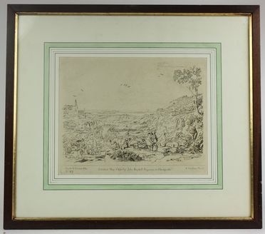  Richard Earlom  (Londra, 1742 - 1822) : Paesaggio. (Da Claude Lorrain.)  Claude Lorrain  (Chamagne, 1600 - Roma, 1682)  - Auction Timed Auction: Prints & drawings - Libreria Antiquaria Gonnelli - Casa d'Aste - Gonnelli Casa d'Aste