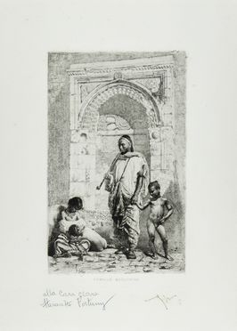  Mariano Fortuny y Marsal  (Tarragona, 1838 - Roma, 1874) : Famille marocaine.  - Auction Manuscripts, Books, Autographs, Prints & Drawings - Libreria Antiquaria Gonnelli - Casa d'Aste - Gonnelli Casa d'Aste