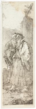  Giandomenico Tiepolo  (Venezia,, 1726 - 1804) : Due vecchi.  - Asta Manoscritti, Libri, Autografi, Stampe & Disegni - Libreria Antiquaria Gonnelli - Casa d'Aste - Gonnelli Casa d'Aste