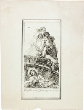  Giandomenico Tiepolo  (Venezia,, 1726 - 1804) : Martirio di S. Giovanni Nepomuceno.  - Asta Manoscritti, Libri, Autografi, Stampe & Disegni - Libreria Antiquaria Gonnelli - Casa d'Aste - Gonnelli Casa d'Aste