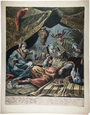  Johann Elias Ridinger  (Augsburg, 1698 - 1767) : Il the.  - Asta Manoscritti, Libri, Autografi, Stampe & Disegni - Libreria Antiquaria Gonnelli - Casa d'Aste - Gonnelli Casa d'Aste