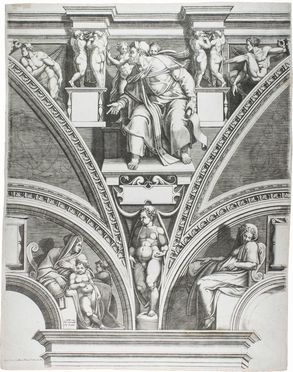 Giorgio Ghisi  (Mantova,, 1520 - 1582) : Il profeta Ezechiele.  - Asta Manoscritti, Libri, Autografi, Stampe & Disegni - Libreria Antiquaria Gonnelli - Casa d'Aste - Gonnelli Casa d'Aste