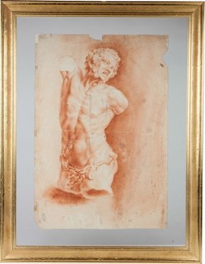  Pierre Puget  (Marsiglia, 1620 - 1694) : Studio da statua antica frammentaria rappresentante Fauno.  - Asta Manoscritti, Libri, Autografi, Stampe & Disegni - Libreria Antiquaria Gonnelli - Casa d'Aste - Gonnelli Casa d'Aste