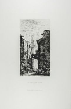  Edouard-Jacques Dufeu  (Francia, 1840 - 1900) : Rue Souk-El-Sekah au Caire (Egypte).  - Auction Manuscripts, Books, Autographs, Prints & Drawings - Libreria Antiquaria Gonnelli - Casa d'Aste - Gonnelli Casa d'Aste