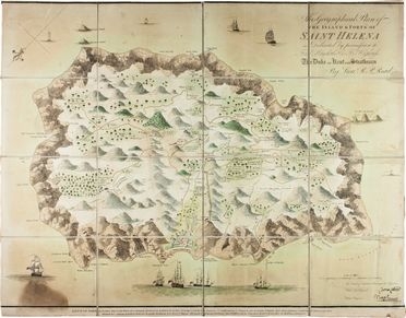  Read Lieu R.P. : This Geographical Plan of the Island  Fortis of Saint Helena....  - Auction Manuscripts, Books, Autographs, Prints & Drawings - Libreria Antiquaria Gonnelli - Casa d'Aste - Gonnelli Casa d'Aste