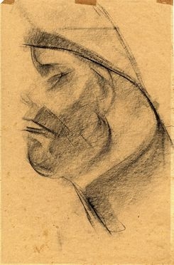  Lorenzo Viani  (Viareggio, 1882 - Ostia, 1936) : Soldato austriaco di profilo.  - Auction Books, Prints and Drawings - Libreria Antiquaria Gonnelli - Casa d'Aste - Gonnelli Casa d'Aste