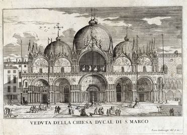  Luca Carlevarijs  (Udine, 1663 - Venezia, 1730) : Veduta della chiesa ducal di S. Marco.  - Asta Libri, Grafica - Libreria Antiquaria Gonnelli - Casa d'Aste - Gonnelli Casa d'Aste