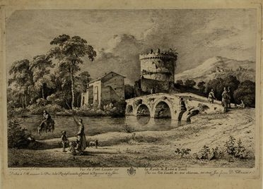  Jean Jacques De Boissieu  (Lione, 1737 - 1810) : Vue du Pont Lucano.  - Auction Books, Prints and Drawings - Libreria Antiquaria Gonnelli - Casa d'Aste - Gonnelli Casa d'Aste