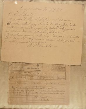  Garibaldi Giuseppe : Biglietto autografo con firma.  - Asta Libri, Grafica - Libreria Antiquaria Gonnelli - Casa d'Aste - Gonnelli Casa d'Aste