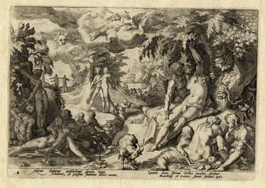  Hendrik Goltzius  (Mhlbracht,, 1558 - Haarlem,, 1617) : L'età dell'oro. (Ovidio, Metamorfosi, I, 89-112).  - Asta Libri, Grafica - Libreria Antiquaria Gonnelli - Casa d'Aste - Gonnelli Casa d'Aste