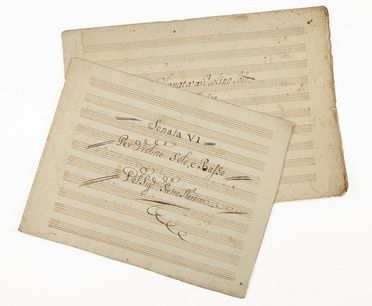  Nardini Pietro : Sonata VI / per Violino solo, e Basso.  - Asta Libri, Grafica - Libreria Antiquaria Gonnelli - Casa d'Aste - Gonnelli Casa d'Aste