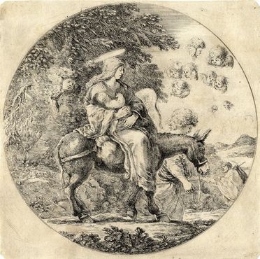  Stefano Della Bella  (Firenze, 1610 - 1664) : Fuga in Egitto.  - Asta Libri, Grafica - Libreria Antiquaria Gonnelli - Casa d'Aste - Gonnelli Casa d'Aste