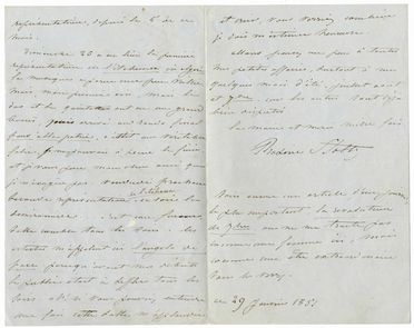  Stoltz Rosine : Lettera autografa firmata.  - Asta Libri, manoscritti e autografi - Libreria Antiquaria Gonnelli - Casa d'Aste - Gonnelli Casa d'Aste
