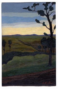  Armando Magherini  (Firenze, 1896) : Campagna toscana. Sera.  - Auction Prints and Drawings XVI-XX century, Paintings of the 19th-20th centuries - Libreria Antiquaria Gonnelli - Casa d'Aste - Gonnelli Casa d'Aste