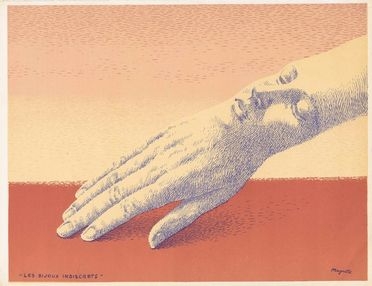  Ren Magritte  (Lessines, 1898 - Bruxelles, 1967) : Les bijoux indiscrets.  - Asta Stampe e Disegni XVI-XX secolo, Dipinti dell'800 e del '900. - Libreria Antiquaria Gonnelli - Casa d'Aste - Gonnelli Casa d'Aste