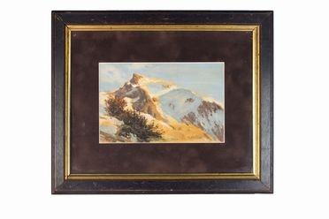  Cesare Maggi  (Roma, 1881 - Torino, 1961) : Montagne innevate  - Auction Prints and Drawings XVI-XX century, Paintings of the 19th-20th centuries - Libreria Antiquaria Gonnelli - Casa d'Aste - Gonnelli Casa d'Aste