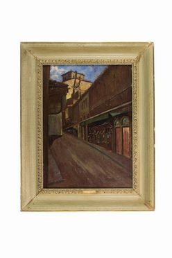  Carlo Passigli  (Firenze, 1881 - 1953) : Ponte Vecchio.  - Auction Prints and Drawings XVI-XX century, Paintings of the 19th-20th centuries - Libreria Antiquaria Gonnelli - Casa d'Aste - Gonnelli Casa d'Aste