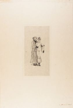  Flicien Rops  (Namur, 1833 - Essonnes, 1898) : Ma fille, monsieur Cabanel!  - Auction Prints, Drawings and Paintings from 16th until 20th centuries - Libreria Antiquaria Gonnelli - Casa d'Aste - Gonnelli Casa d'Aste