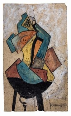  Vieri Nannetti  (Firenze, 1895 - 1957) : Figura cubo-futurista.  - Auction Prints, Drawings and Paintings from 16th until 20th centuries - Libreria Antiquaria Gonnelli - Casa d'Aste - Gonnelli Casa d'Aste