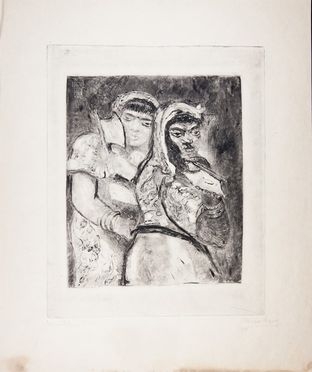  Moses Levy  (Tunisi, 1885 - Viareggio, 1968) : Prostitute.  - Asta Stampe, Disegni e Dipinti dal XVI al XX secolo - Libreria Antiquaria Gonnelli - Casa d'Aste - Gonnelli Casa d'Aste