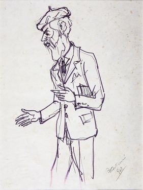  Alfredo Catarsini  (Viareggio, 1899 - 1993) : Ritratto di Pea.  - Asta Stampe, Disegni e Dipinti dal XVI al XX secolo - Libreria Antiquaria Gonnelli - Casa d'Aste - Gonnelli Casa d'Aste