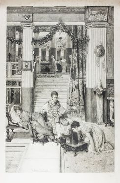  Lawrence Alma Tadema  (Leuwarden, 1836 - Wiesbaden, 1912) : The convalescent.  - Asta Stampe, Disegni e Dipinti dal XVI al XX secolo - Libreria Antiquaria Gonnelli - Casa d'Aste - Gonnelli Casa d'Aste