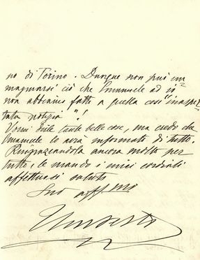 Raccolta di lettere di Casa Savoia.  - Auction Books, Manuscripts & Autographs - Libreria Antiquaria Gonnelli - Casa d'Aste - Gonnelli Casa d'Aste