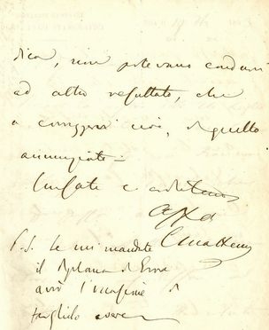  Matteucci Carlo : Lettera autografa firmata.  - Auction Books, Manuscripts & Autographs - Libreria Antiquaria Gonnelli - Casa d'Aste - Gonnelli Casa d'Aste
