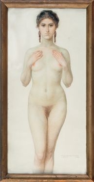  Paul Grabwinkler  (Austria, 1880 - 1946) : Nudo femminile.  - Auction Books & Graphics. Part I: Prints, Drawings & Paintings - Libreria Antiquaria Gonnelli - Casa d'Aste - Gonnelli Casa d'Aste