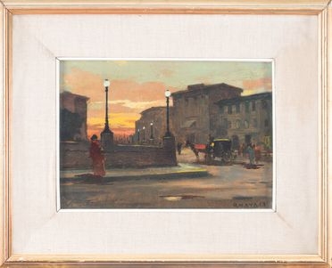  Renato Natali  (Livorno, 1883 - 1979) : Scali d'Azelio.  - Auction Books & Graphics. Part I: Prints, Drawings & Paintings - Libreria Antiquaria Gonnelli - Casa d'Aste - Gonnelli Casa d'Aste