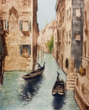  Alfredo Mller  (Livorno, 1869 - Parigi, 1940) : Venise.  - Auction Books & Graphics. Part I: Prints, Drawings & Paintings - Libreria Antiquaria Gonnelli - Casa d'Aste - Gonnelli Casa d'Aste