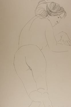  Emilio Greco  (Catania, 1913 - Roma, 1995) : Nudo femminile di schiena.  - Auction Books & Graphics. Part I: Prints, Drawings & Paintings - Libreria Antiquaria Gonnelli - Casa d'Aste - Gonnelli Casa d'Aste
