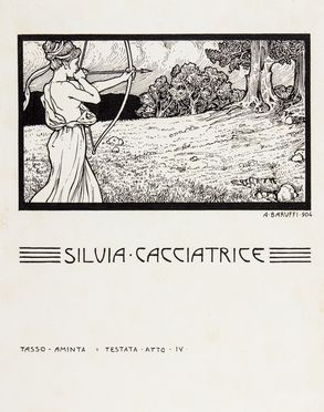  Alfredo Baruffi  (Bologna, 1873 - Bologna, 1948) : Silvia cacciatrice.  - Asta Libri & Grafica. Parte I: Stampe, Disegni & Dipinti - Libreria Antiquaria Gonnelli - Casa d'Aste - Gonnelli Casa d'Aste