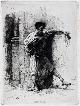  Alberto Pasini  (Busseto, 1826 - Cavoretto, 1899) : Abbrutimento (Ricordo di Costantinopoli).  - Auction Books & Graphics. Part I: Prints, Drawings & Paintings - Libreria Antiquaria Gonnelli - Casa d'Aste - Gonnelli Casa d'Aste