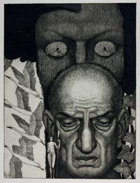  Dario Wolf  (Trento, 1901 - 1971) : La superstizione.  - Asta Libri & Grafica. Parte I: Stampe, Disegni & Dipinti - Libreria Antiquaria Gonnelli - Casa d'Aste - Gonnelli Casa d'Aste