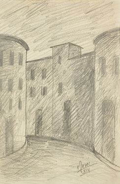  Ottone Rosai  (Firenze, 1895 - Ivrea, 1957) : Strada fiorentina.  - Auction Books & Graphics - Libreria Antiquaria Gonnelli - Casa d'Aste - Gonnelli Casa d'Aste