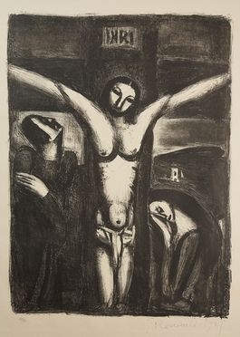  Georges Rouault  (Paris, 1871 - 1958) : Christ en croix.  - Auction Books & Graphics - Libreria Antiquaria Gonnelli - Casa d'Aste - Gonnelli Casa d'Aste