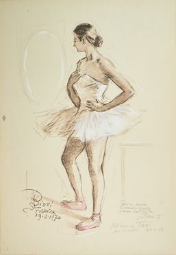  Sergio Cirno Bissi  (Carmignano, 1902 - Firenze, 1987) : Ballerina allo specchio.  - Auction Books & Graphics - Libreria Antiquaria Gonnelli - Casa d'Aste - Gonnelli Casa d'Aste