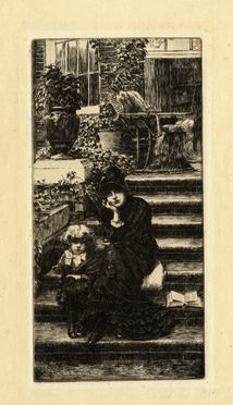  James Jacques Tissot  (Nantes, 1836 - Chenecey-Buillon, 1902) : Reverie.  - Auction Books & Graphics - Libreria Antiquaria Gonnelli - Casa d'Aste - Gonnelli Casa d'Aste