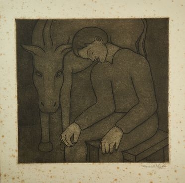  Dario Viterbo  (Firenze, 1890 - New York, 1961) : Uomo e cavallo.  - Auction Books & Graphics - Libreria Antiquaria Gonnelli - Casa d'Aste - Gonnelli Casa d'Aste