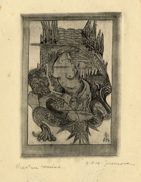  Raoul Dal Molin Ferenzona  (Firenze, 1879 - Milano, 1946) : Creatura marina.  - Asta Libri & Grafica - Libreria Antiquaria Gonnelli - Casa d'Aste - Gonnelli Casa d'Aste