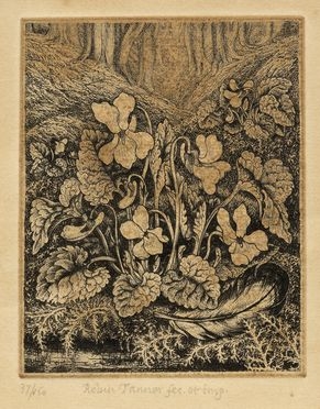  Robin Tanner  (Bristol, 1904 - 1988) : White violets.  - Auction Books & Graphics - Libreria Antiquaria Gonnelli - Casa d'Aste - Gonnelli Casa d'Aste