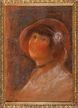  Henri Boutet  (Sainte-Hermine, Vende, 1857 - Parigi, 1919) [attribuito a] : Donna con cappello.  - Asta Libri & Grafica - Libreria Antiquaria Gonnelli - Casa d'Aste - Gonnelli Casa d'Aste