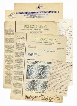  Zavattini Cesare : 6 lettere (4 dattiloscritte con firma autografa e 2 autografe). Letteratura italiana, Letteratura  - Auction Books & Graphics - Libreria Antiquaria Gonnelli - Casa d'Aste - Gonnelli Casa d'Aste
