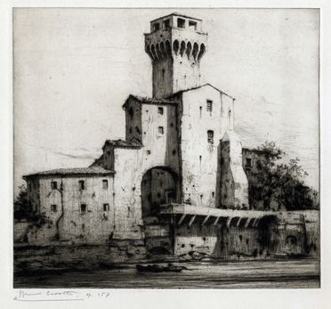  Bruno Croatto  (Trieste, 1875 - Roma, 1948) : Case e fiume.  - Auction Books & Graphics - Libreria Antiquaria Gonnelli - Casa d'Aste - Gonnelli Casa d'Aste